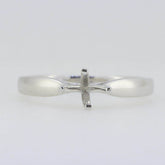 Sterling Silver Semi Mount Ring Setting Round RD 6.5x6.5mm Plain - Syzjewelry